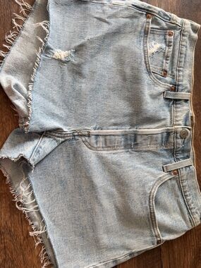 Levi's Light Blue High-Rise Denim Shorts